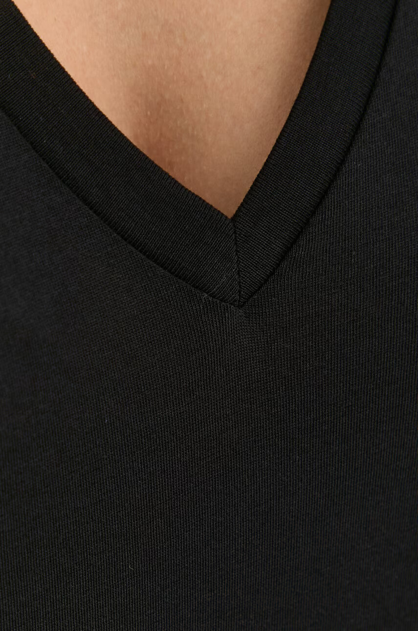Armani Exchange Памучна тениска в черно - Pepit.bg