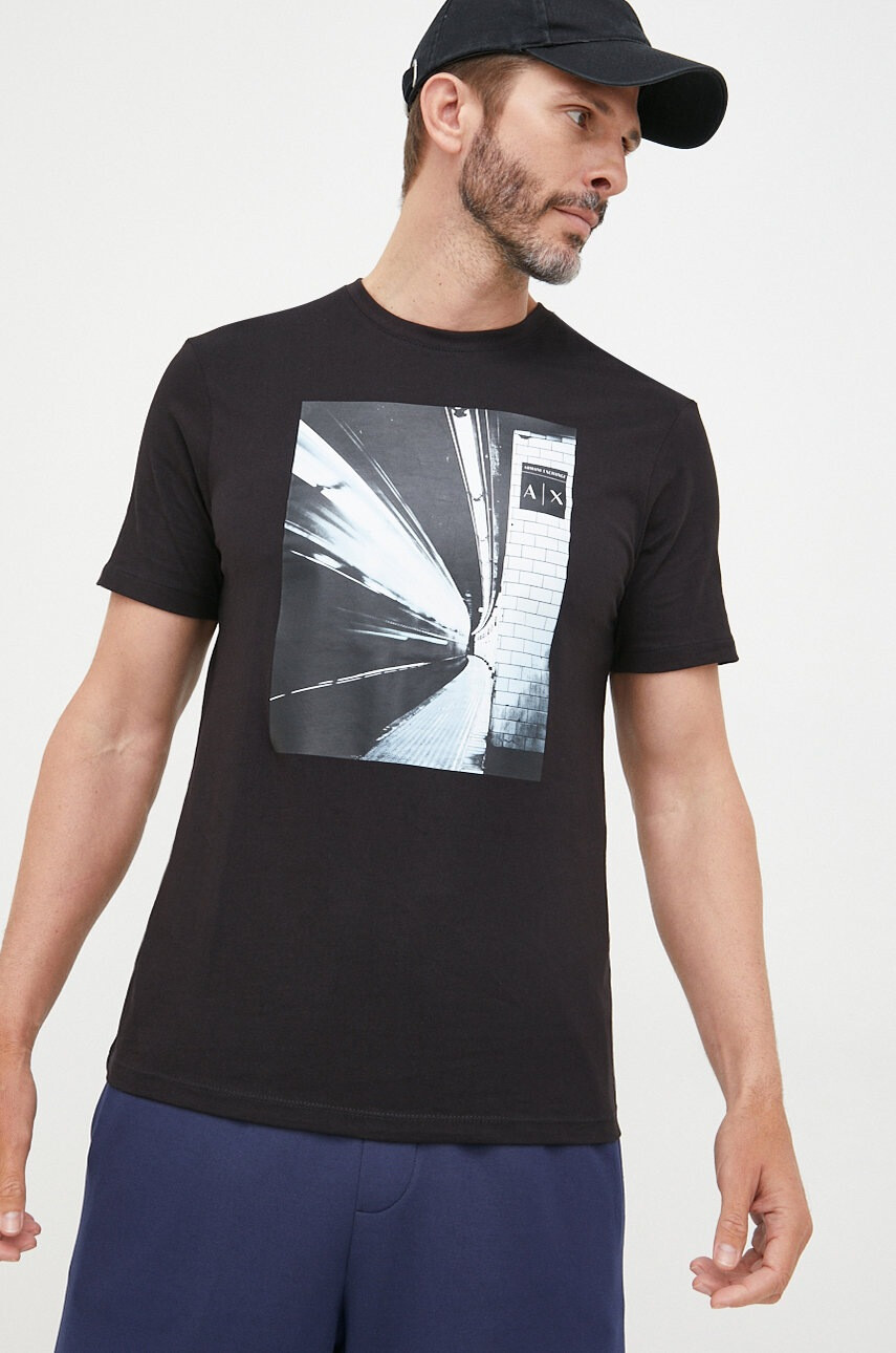 Armani Exchange Памучна тениска - Pepit.bg