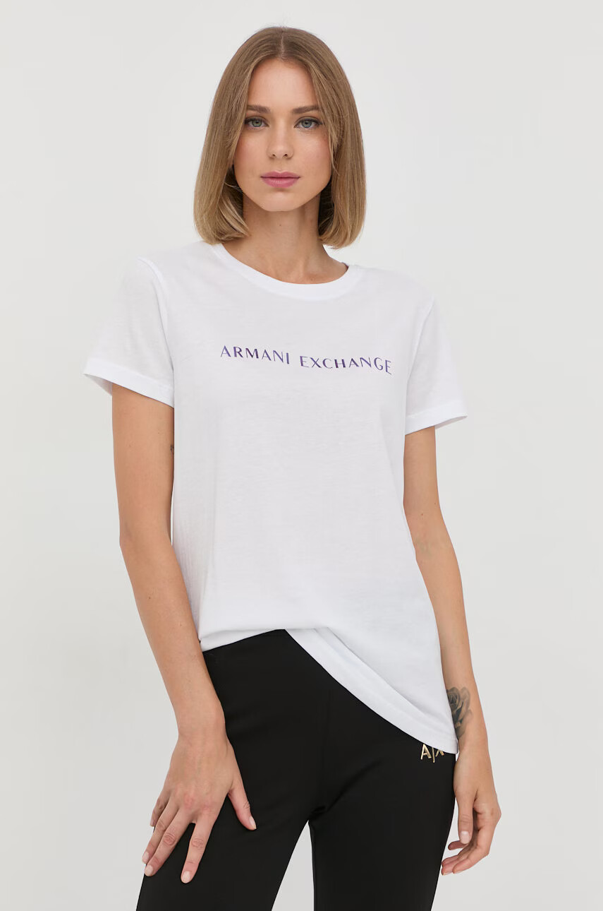 Armani Exchange Памучна тениска - Pepit.bg