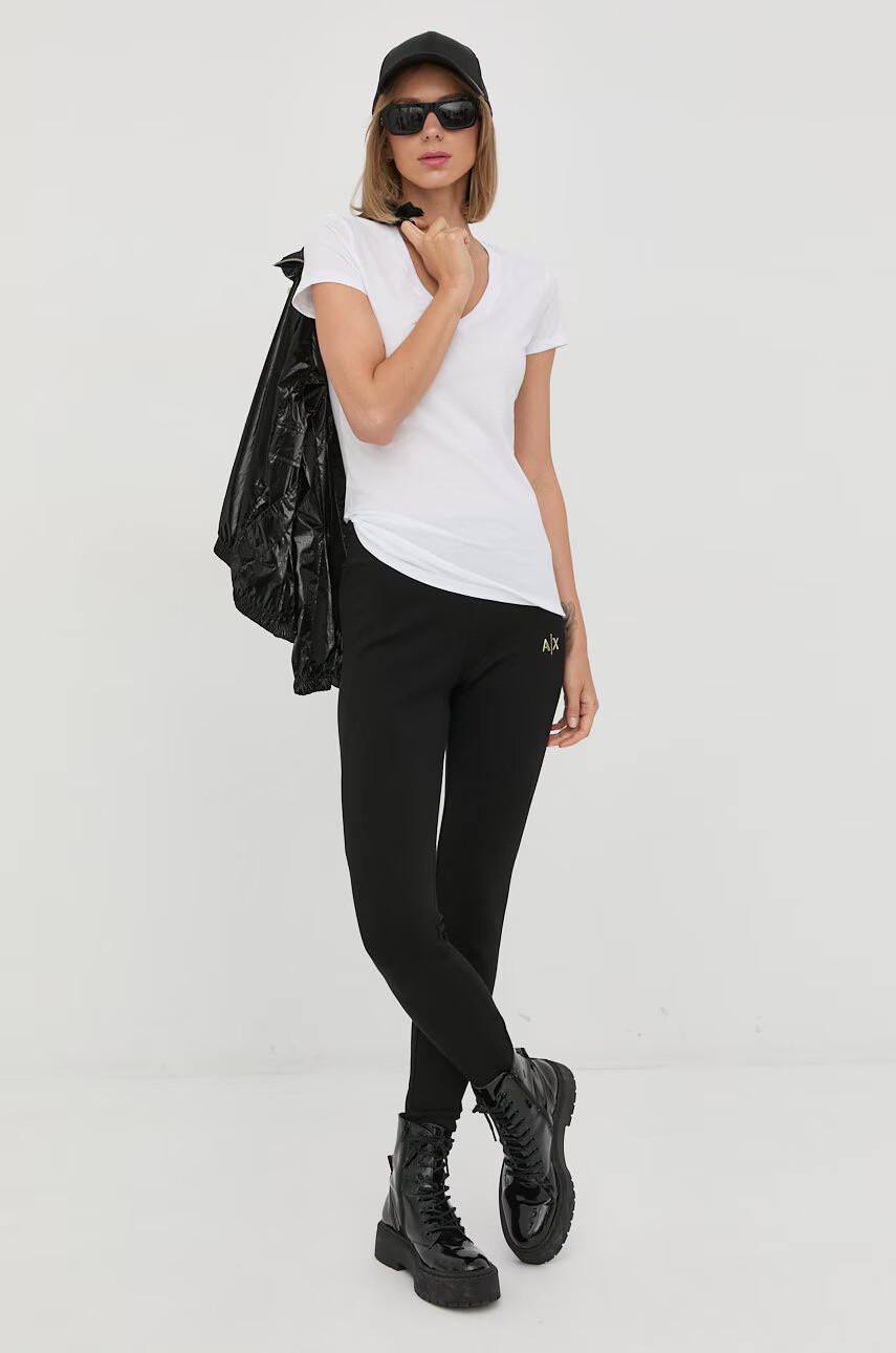 Armani Exchange Памучна тениска в бяло - Pepit.bg