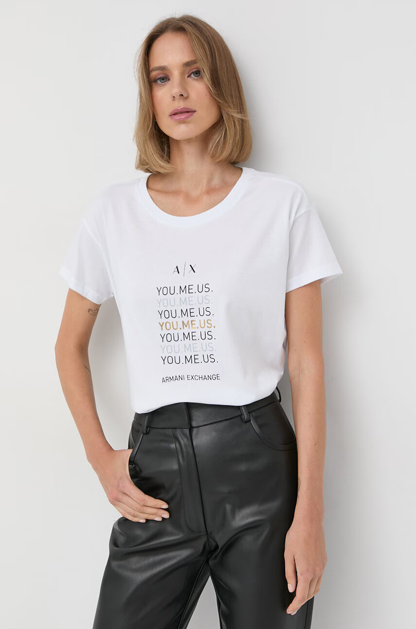 Armani Exchange Памучна тениска - Pepit.bg
