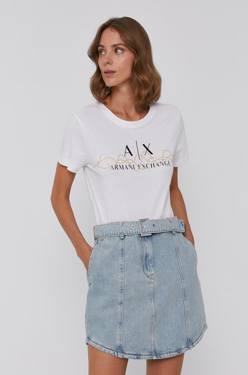 Armani Exchange Памучна тениска - Pepit.bg