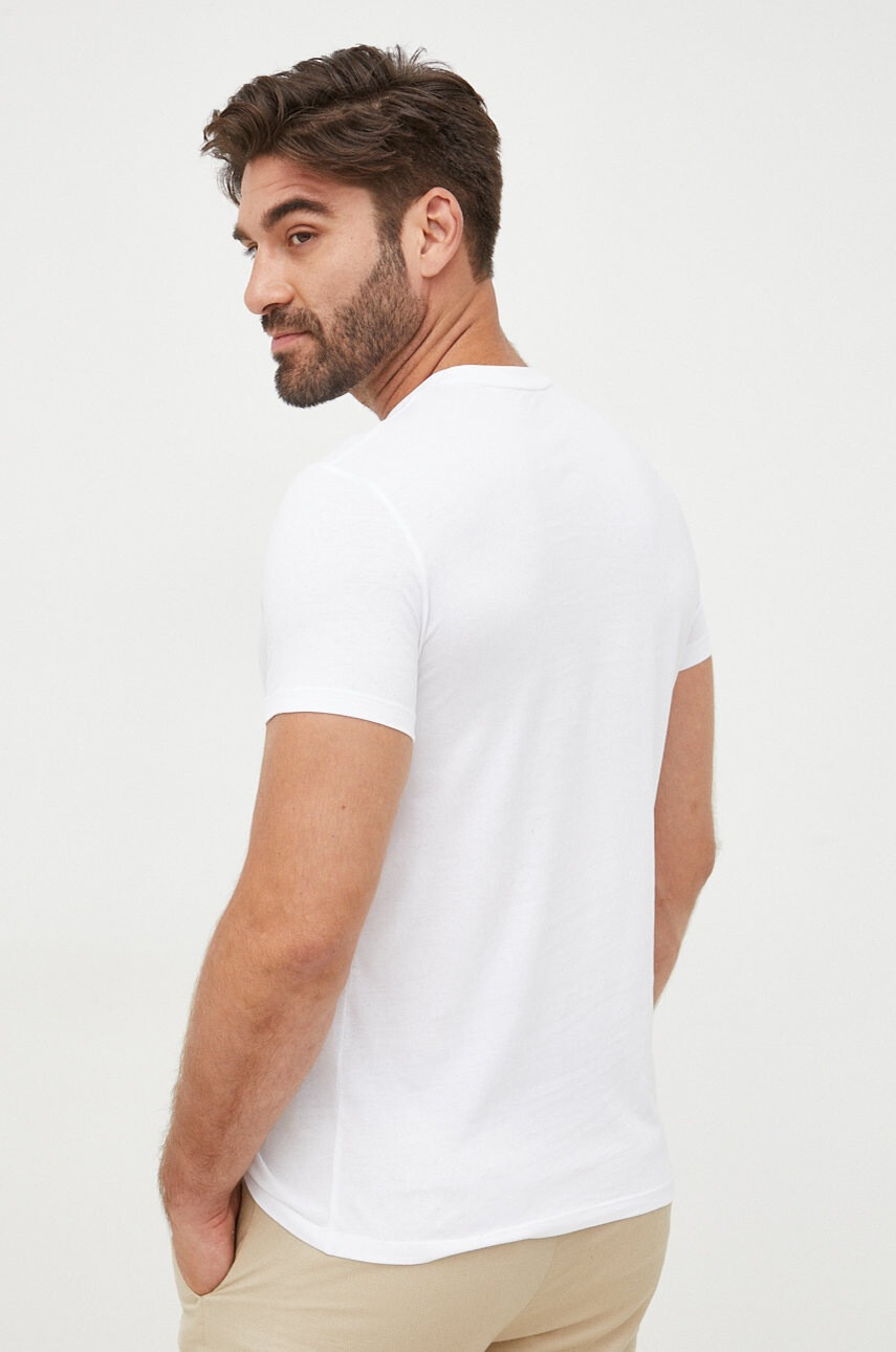 Armani Exchange Памучна тениска в бяло с апликация - Pepit.bg
