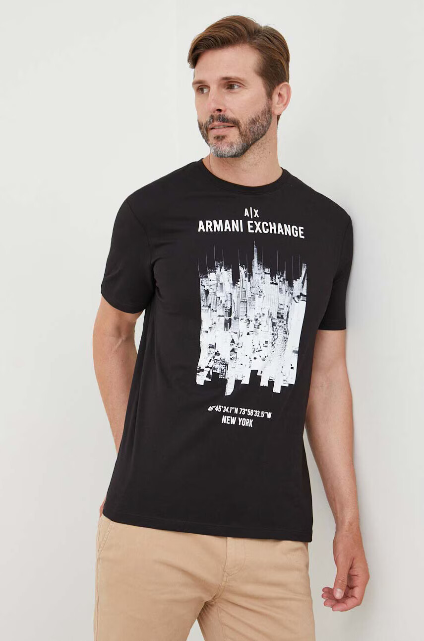 Armani Exchange Памучна тениска - Pepit.bg