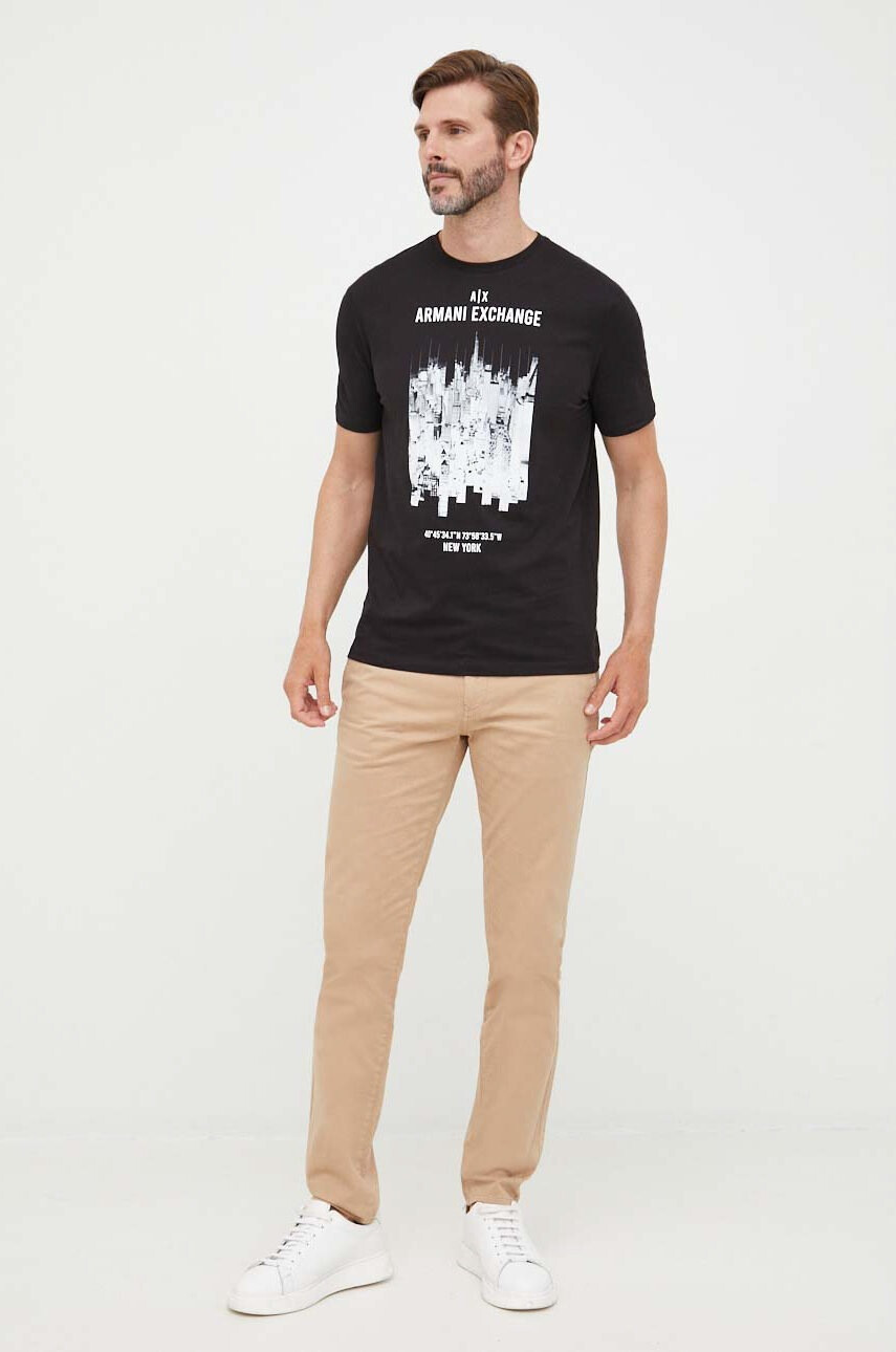 Armani Exchange Памучна тениска - Pepit.bg