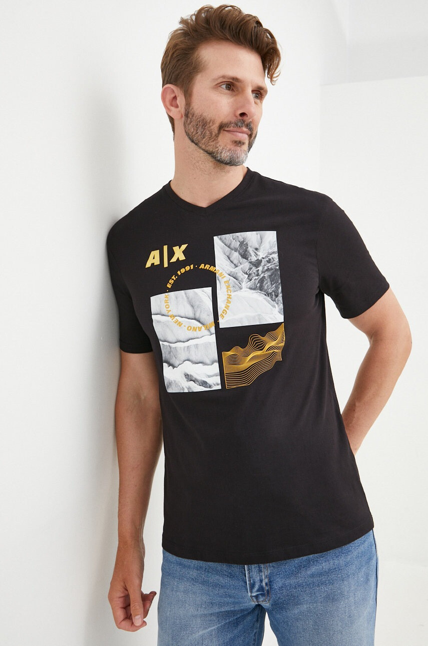 Armani Exchange Памучна тениска - Pepit.bg
