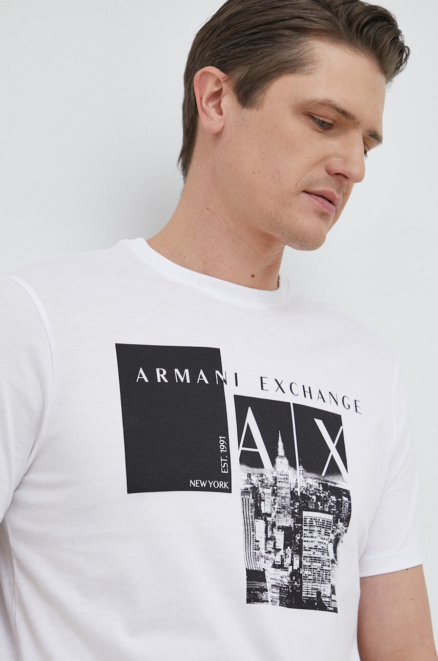 Armani Exchange Памучна тениска - Pepit.bg