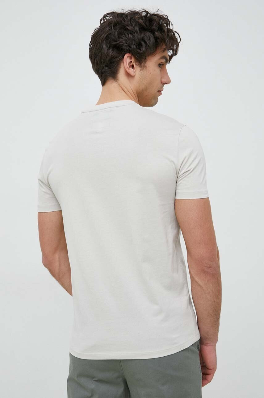 Armani Exchange Памучна тениска в бежово с принт - Pepit.bg