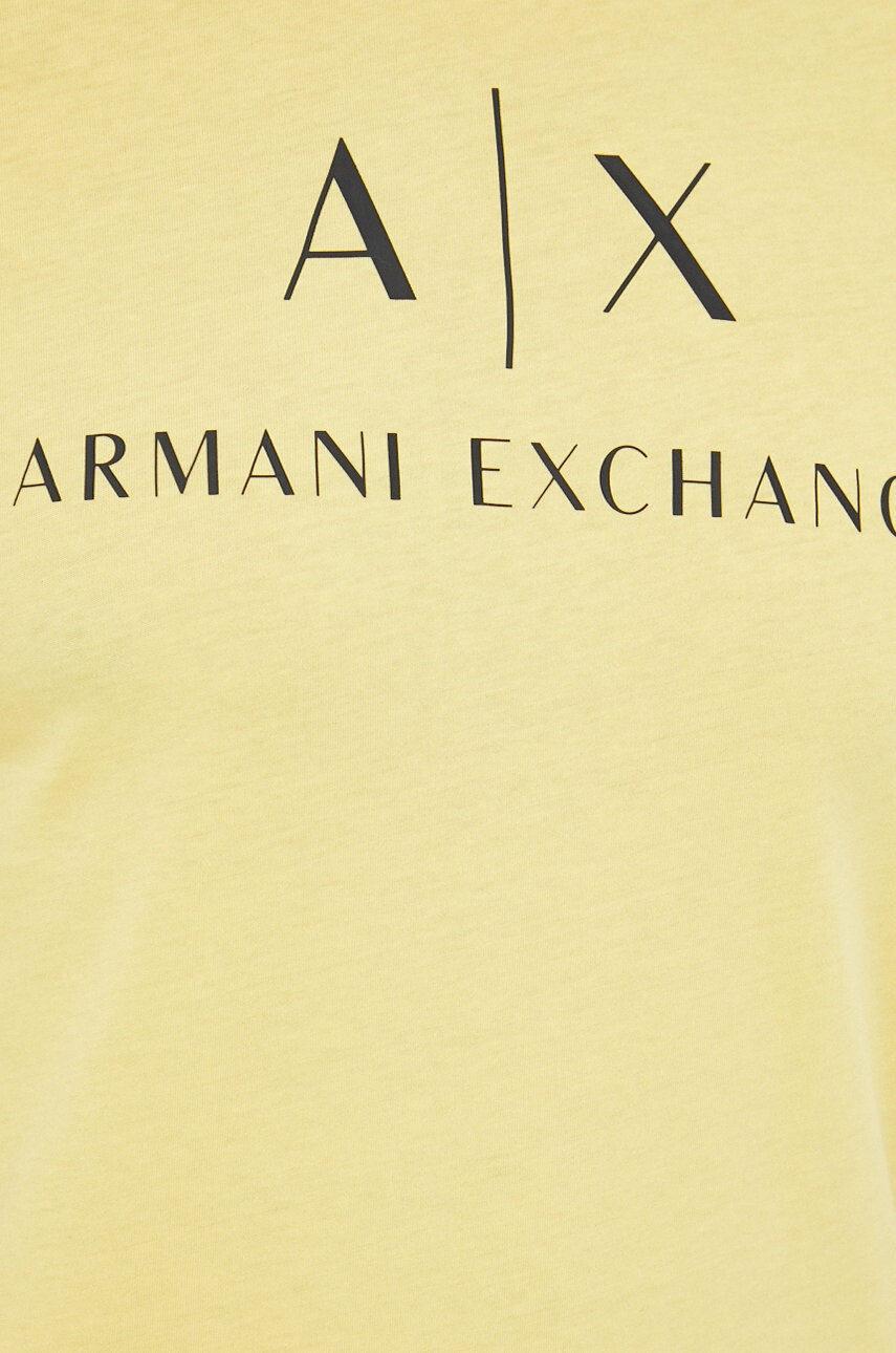 Armani Exchange Памучна тениска в бяло - Pepit.bg