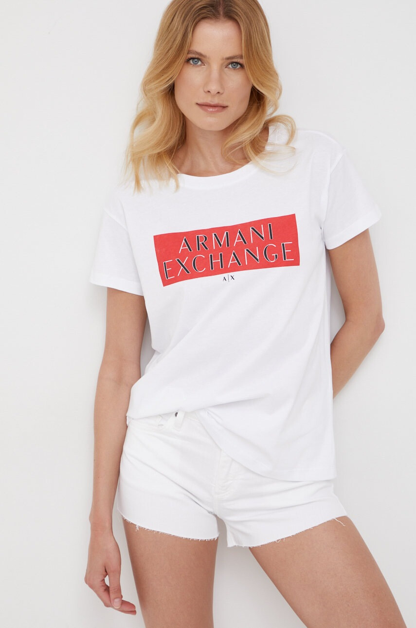 Armani Exchange Памучна тениска - Pepit.bg