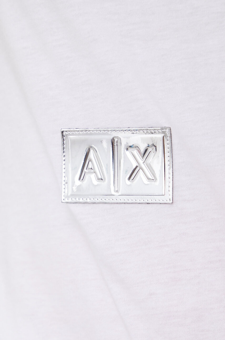 Armani Exchange Памучна тениска в бяло - Pepit.bg