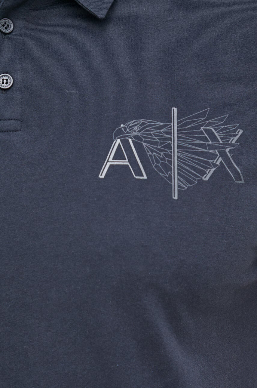 Armani Exchange Памучна тениска с яка - Pepit.bg
