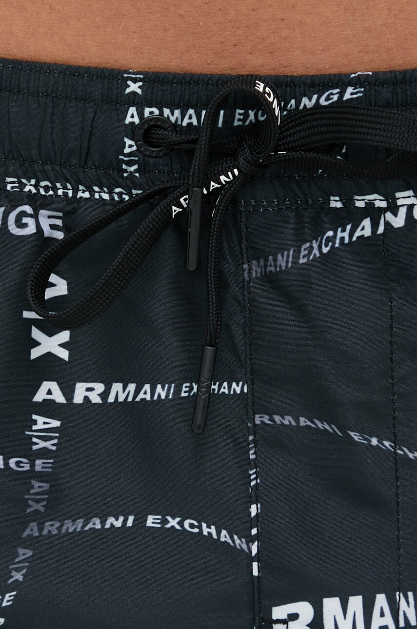 Armani Exchange Плувни шорти в черно - Pepit.bg