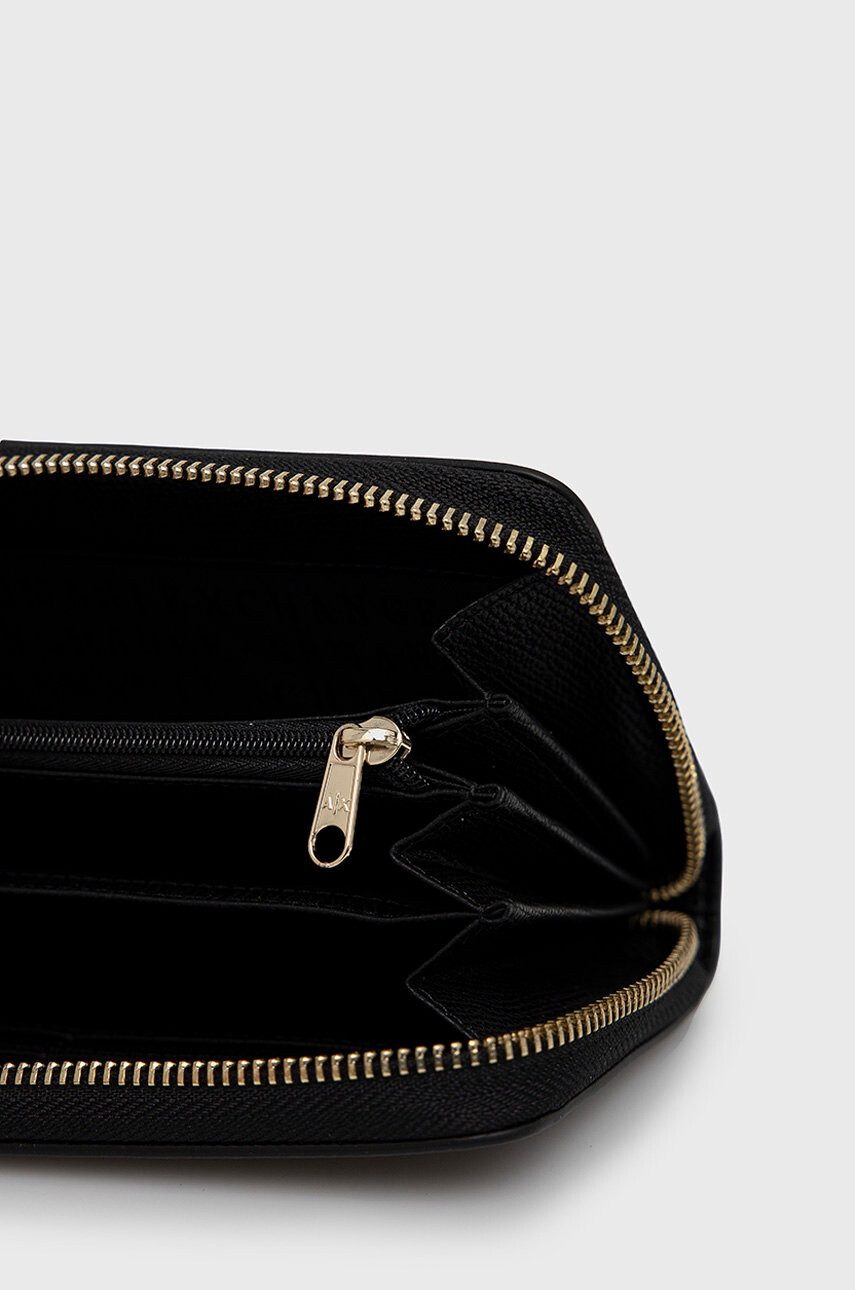 Armani Exchange Портфейл дамски в черно - Pepit.bg