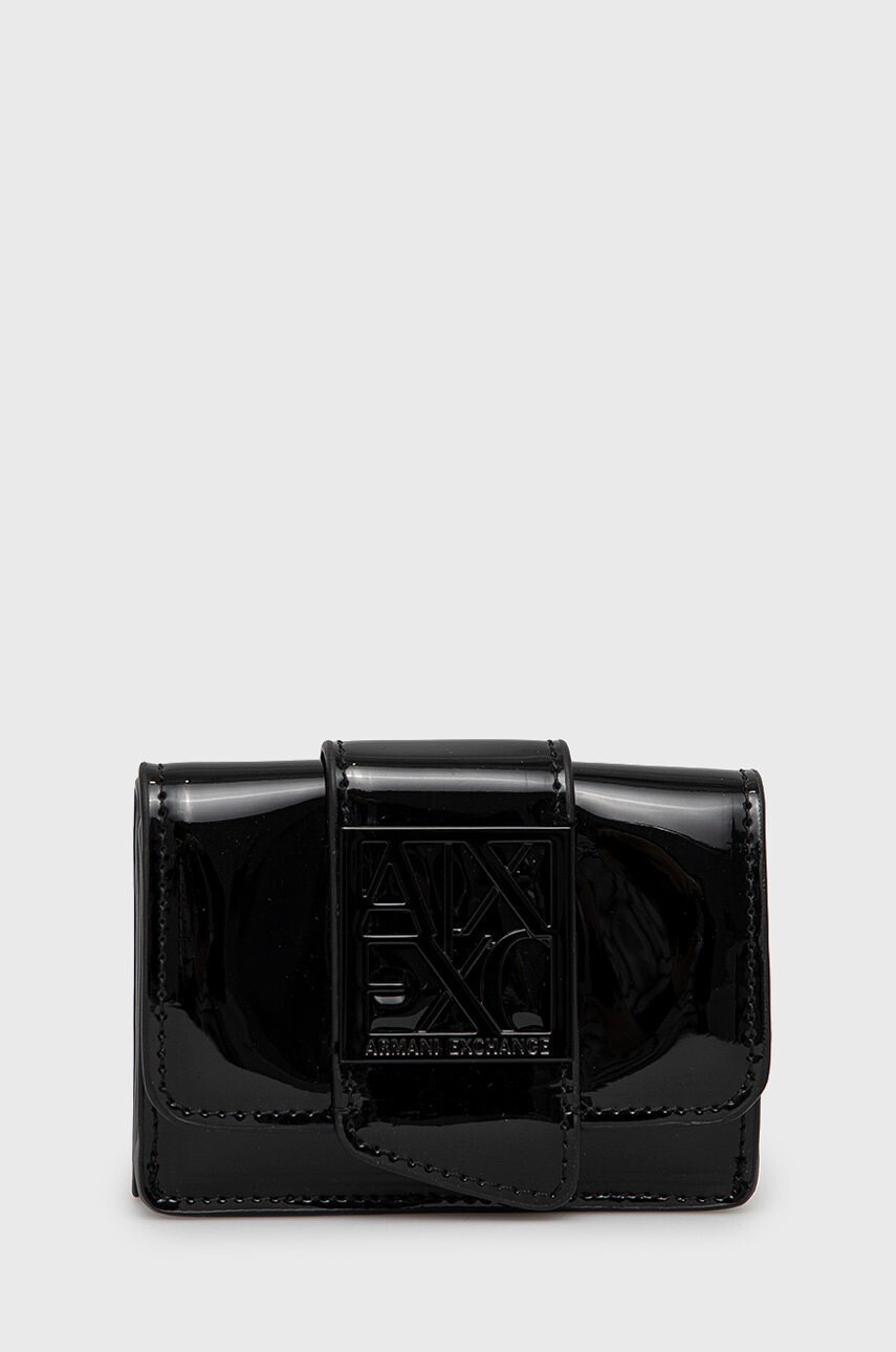 Armani Exchange Портфейл дамски в черно - Pepit.bg