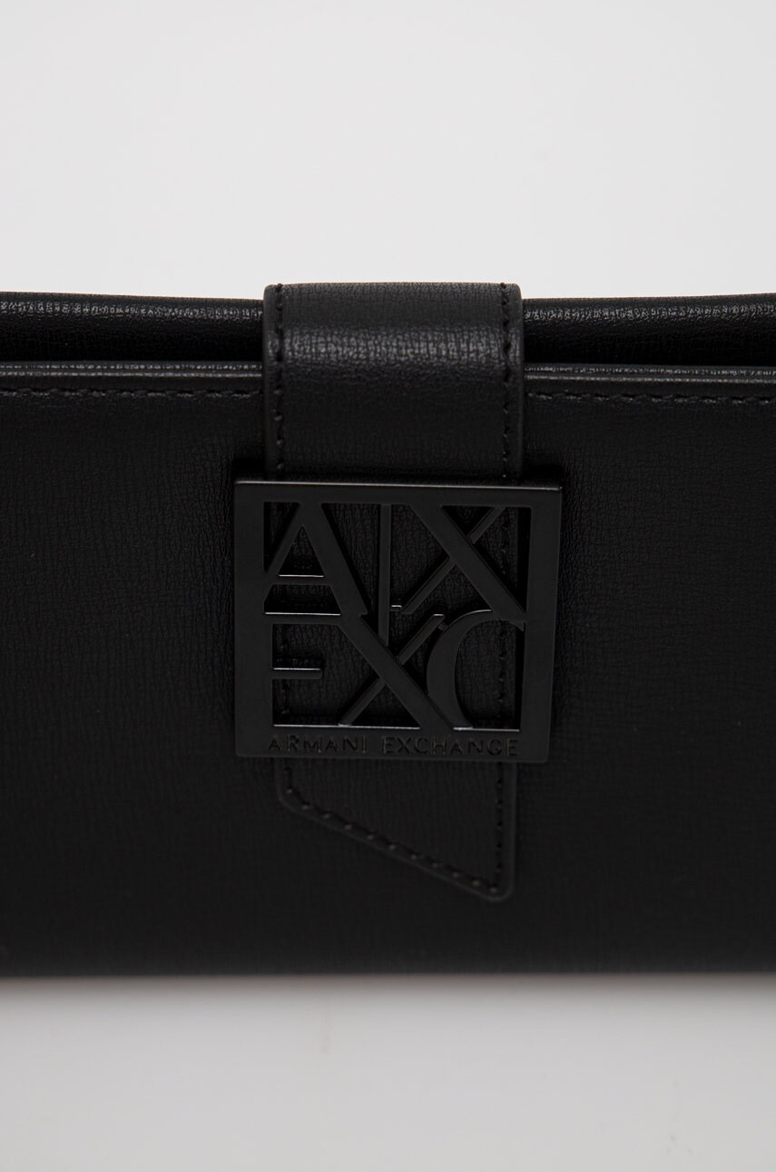 Armani Exchange Портфейл дамски в черно - Pepit.bg