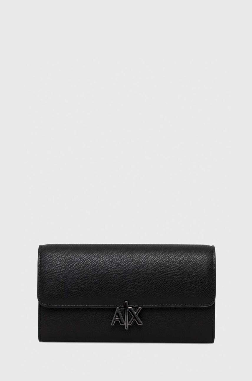 Armani Exchange Портмоне дамски в черно - Pepit.bg