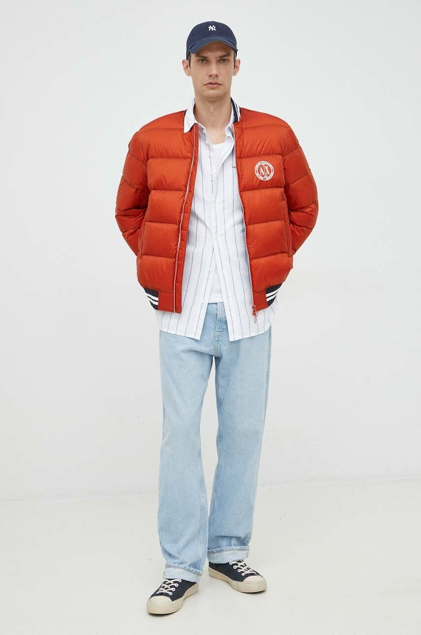 Armani Exchange Пухено яке бомбър - Pepit.bg