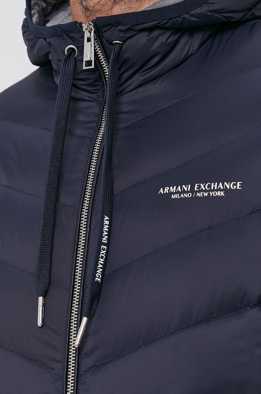 Armani Exchange Пухено яке мъжко в тъмносиньо със зимна изолация - Pepit.bg