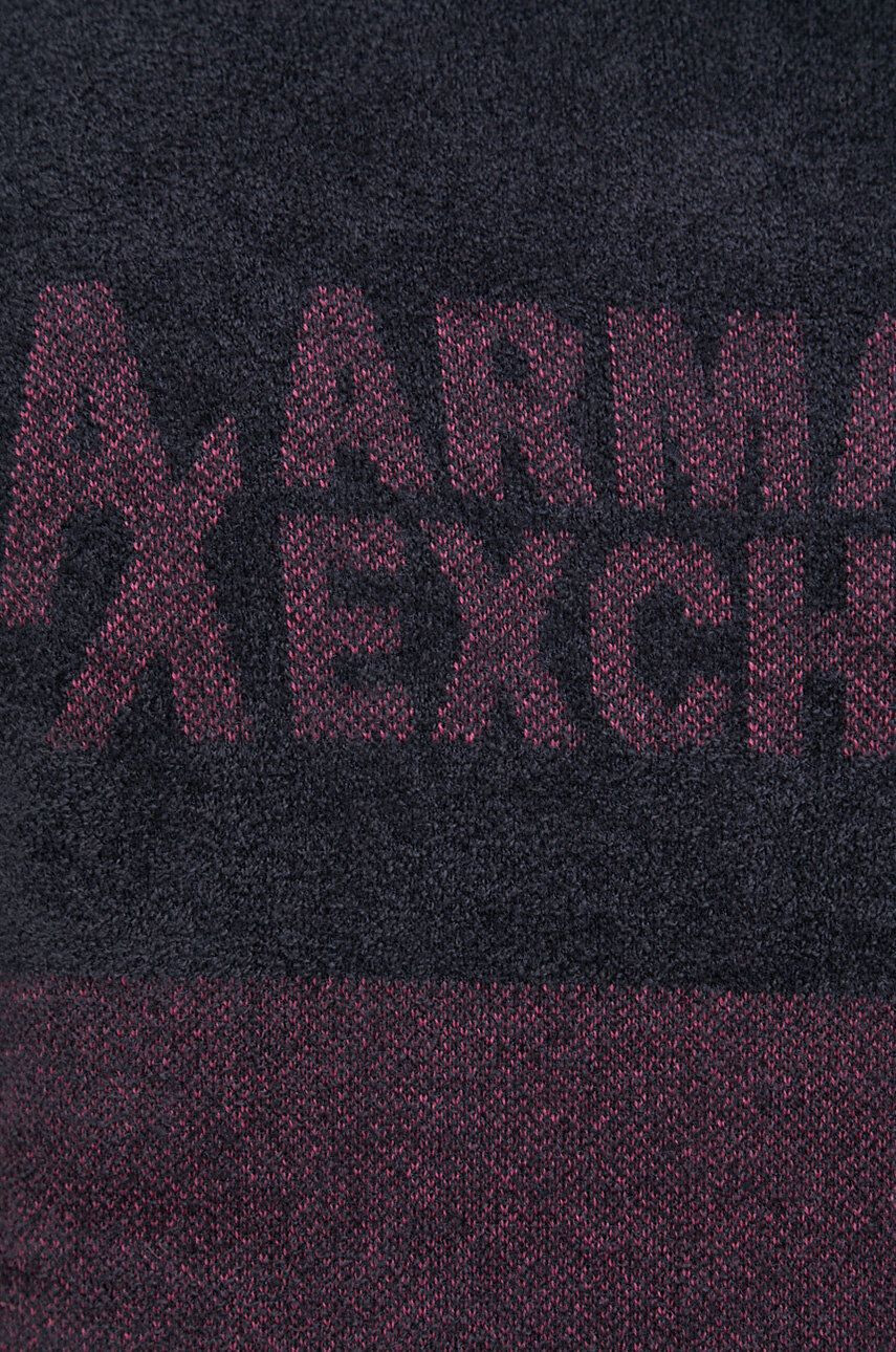 Armani Exchange Пуловер мъжки в тъмносиньо от лека материя - Pepit.bg