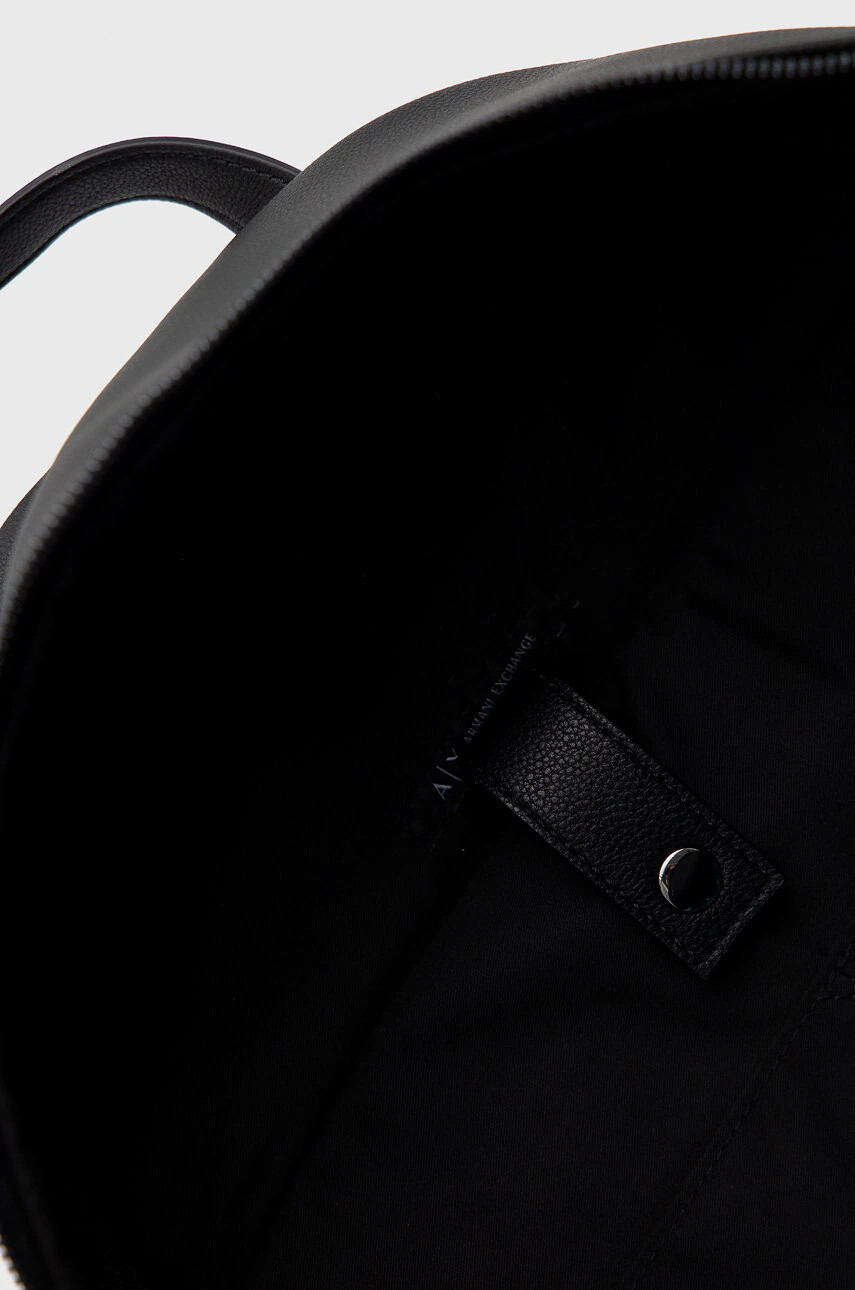Armani Exchange Раница мъжки в черно голям размер с изчистен дизайн - Pepit.bg