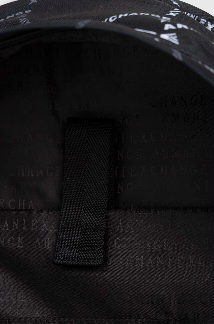 Armani Exchange Раница в черно голям размер с десен - Pepit.bg