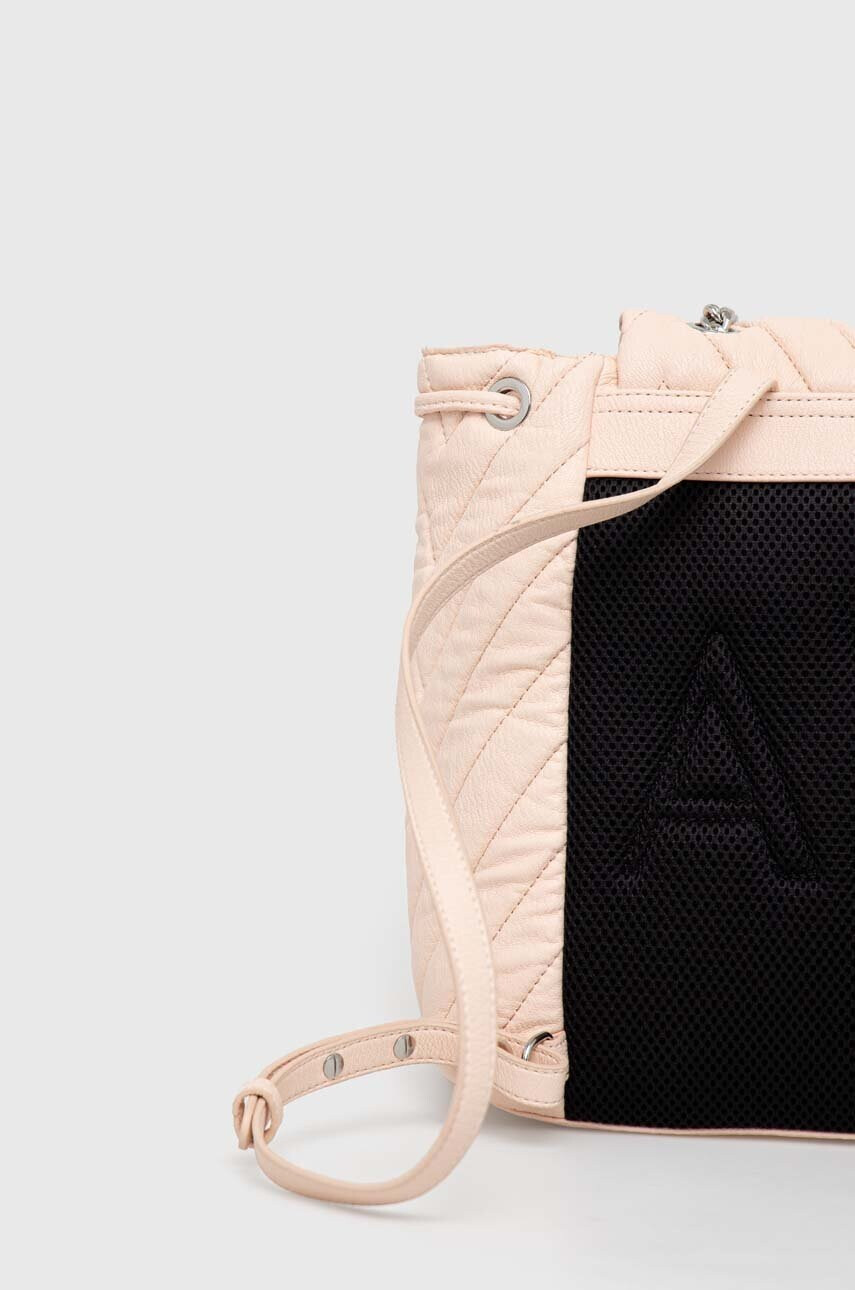 Armani Exchange Раница в бежово малък размер с изчистен дизайн - Pepit.bg