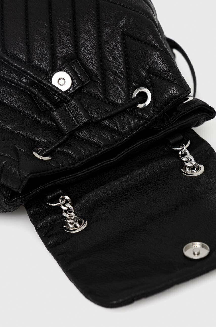 Armani Exchange Раница в черно малък размер с изчистен дизайн - Pepit.bg