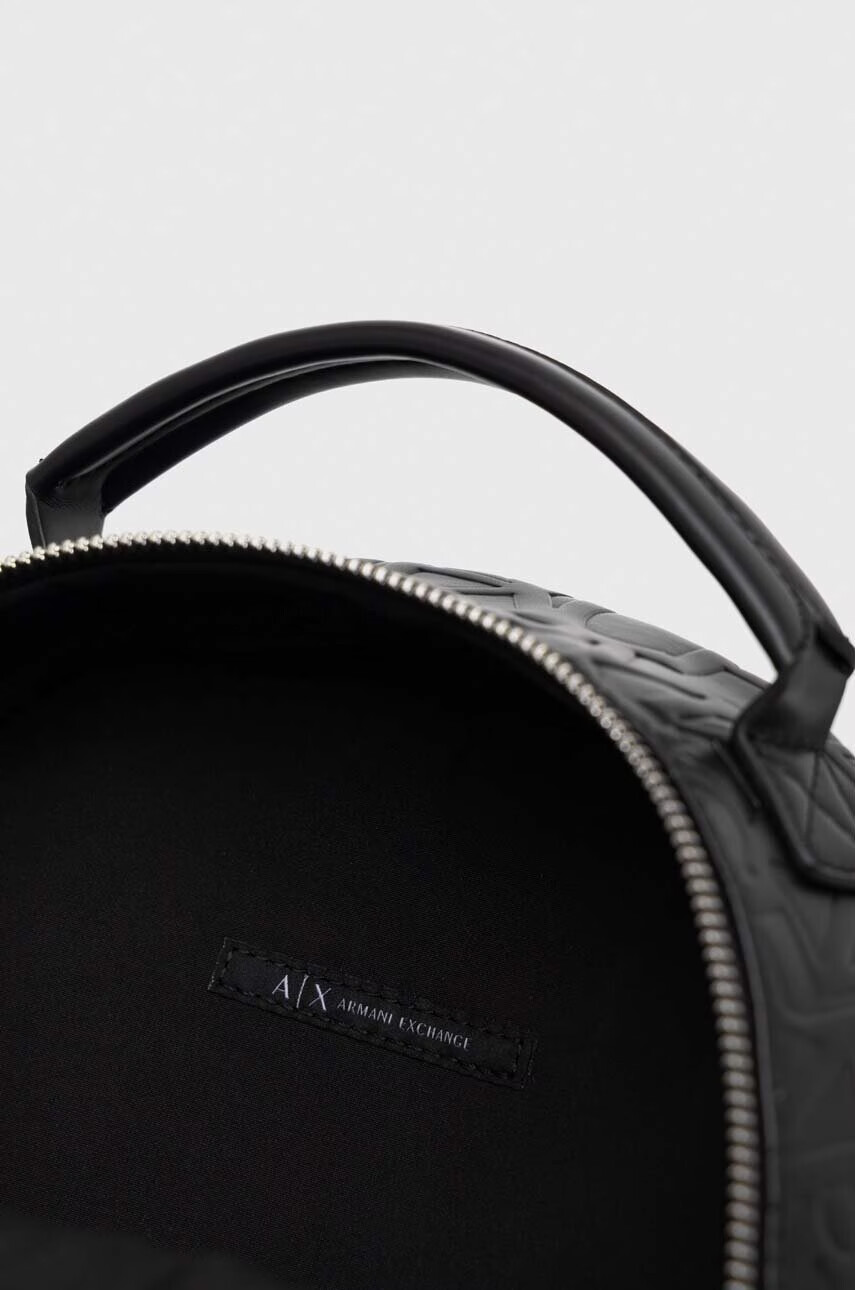 Armani Exchange Раница в черно голям размер с десен - Pepit.bg