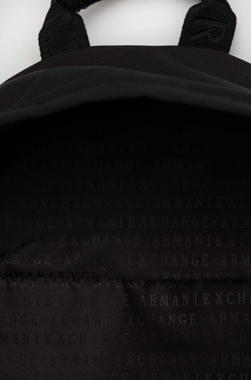 Armani Exchange Раница в черно голям размер с принт - Pepit.bg