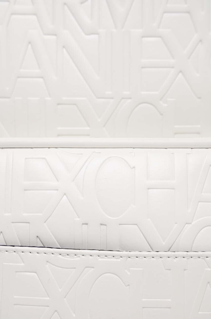 Armani Exchange Раница в бяло малък размер с изчистен дизайн - Pepit.bg