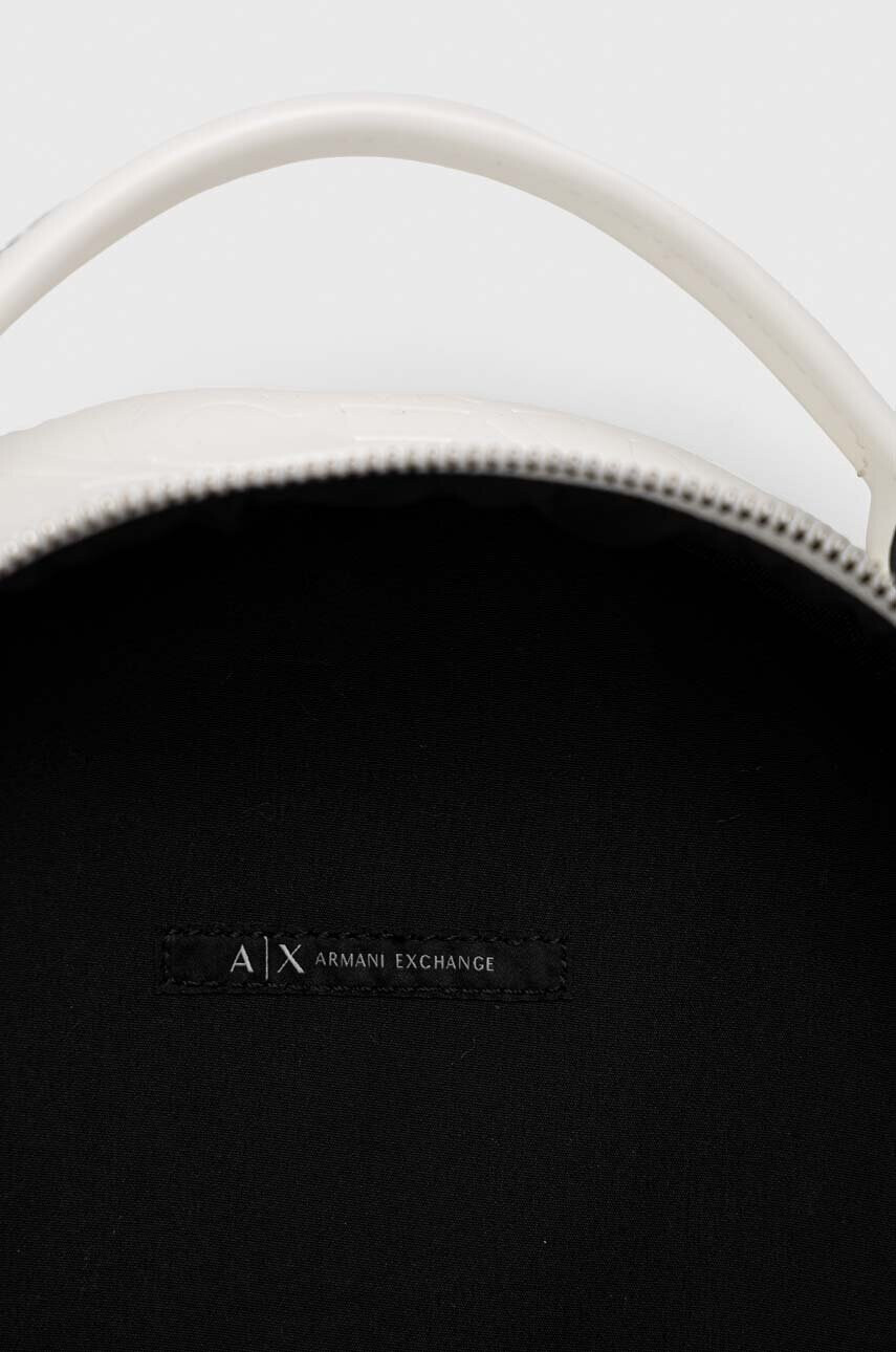 Armani Exchange Раница в бяло малък размер с изчистен дизайн - Pepit.bg