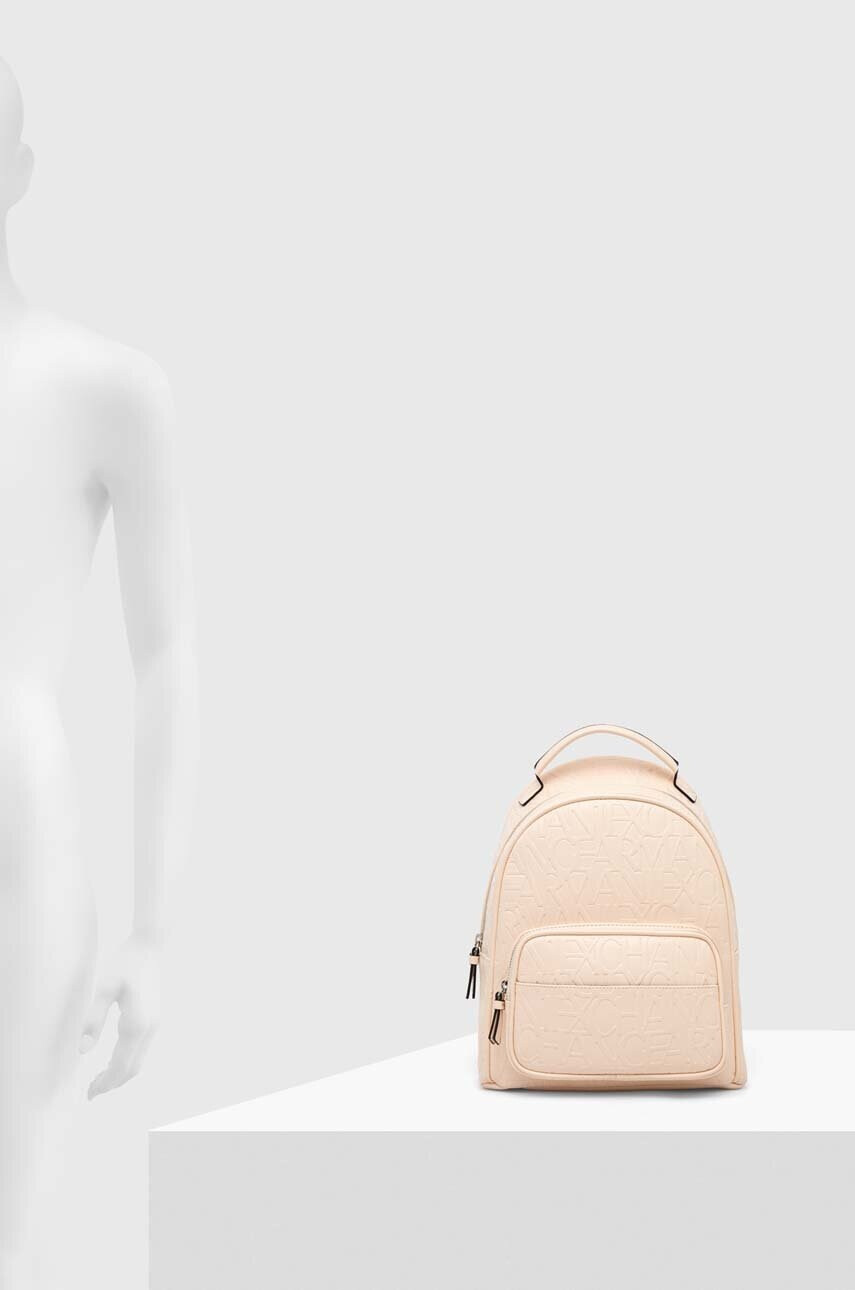 Armani Exchange Раница в оранжево малък размер с изчистен дизайн - Pepit.bg