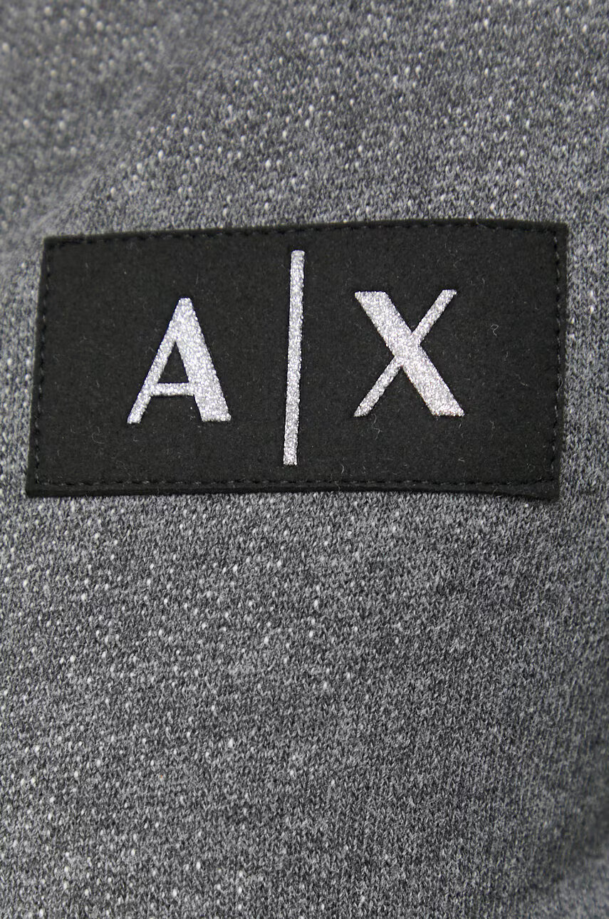 Armani Exchange Суичър в тъмносиньо с качулка с изчистен дизайн - Pepit.bg