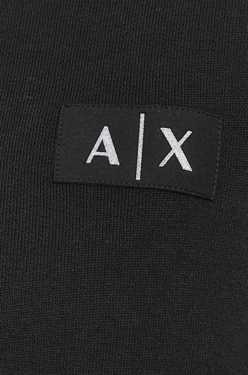 Armani Exchange Суичър мъжки в черно с принт - Pepit.bg