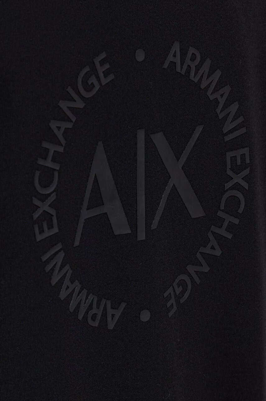 Armani Exchange Суичър дамски в черно с изчистен дизайн - Pepit.bg