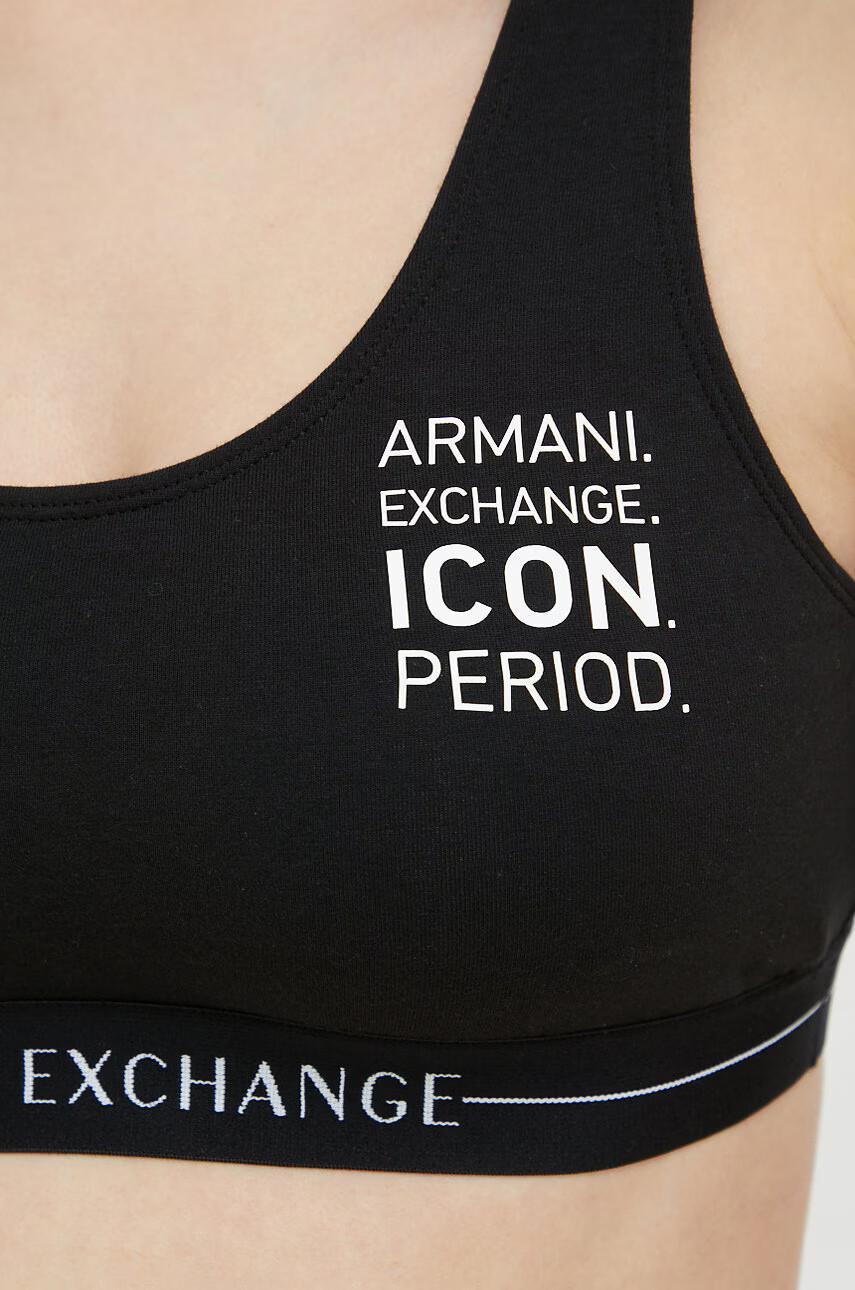 Armani Exchange Сутиен в черно - Pepit.bg