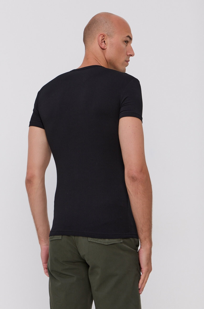 Armani Exchange Тениска (2 броя) в черно с изчистен дизайн - Pepit.bg