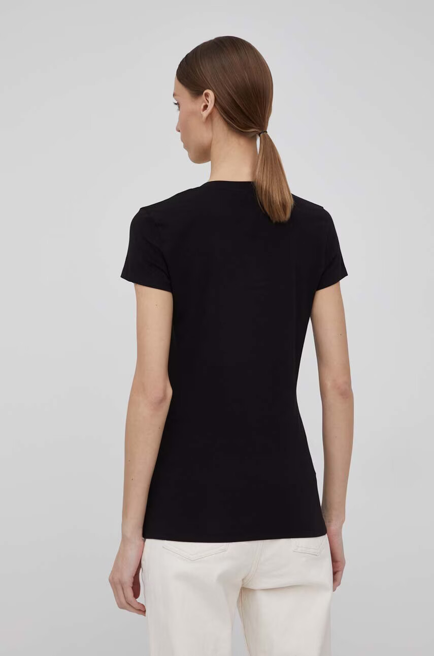 Armani Exchange Тениска дамски в черно - Pepit.bg
