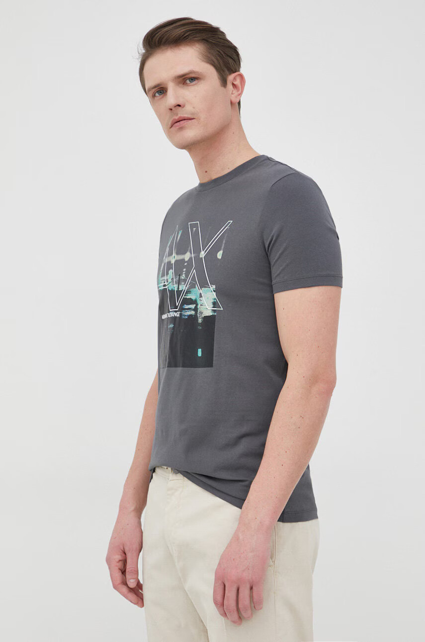 Armani Exchange Тениска в черно - Pepit.bg