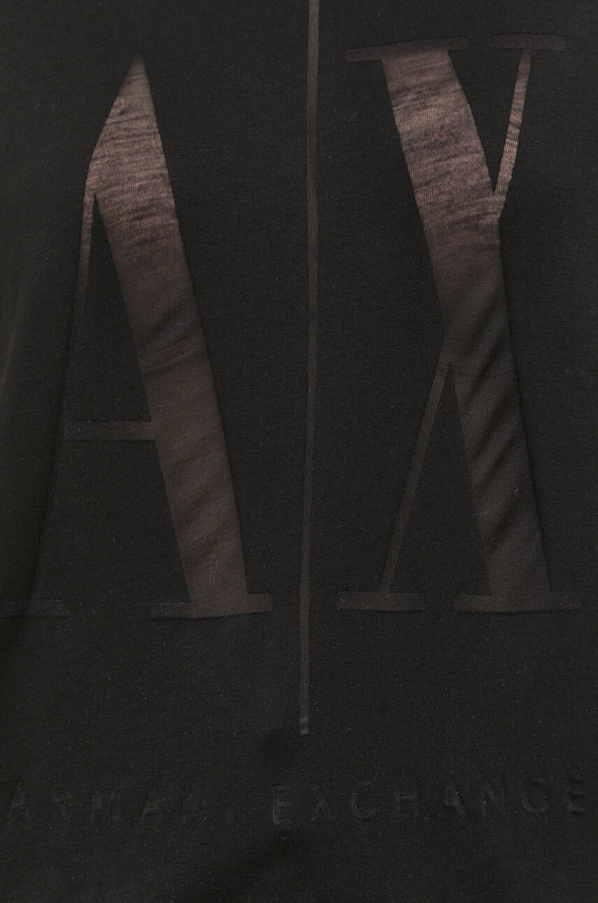 Armani Exchange Тениска в черно - Pepit.bg