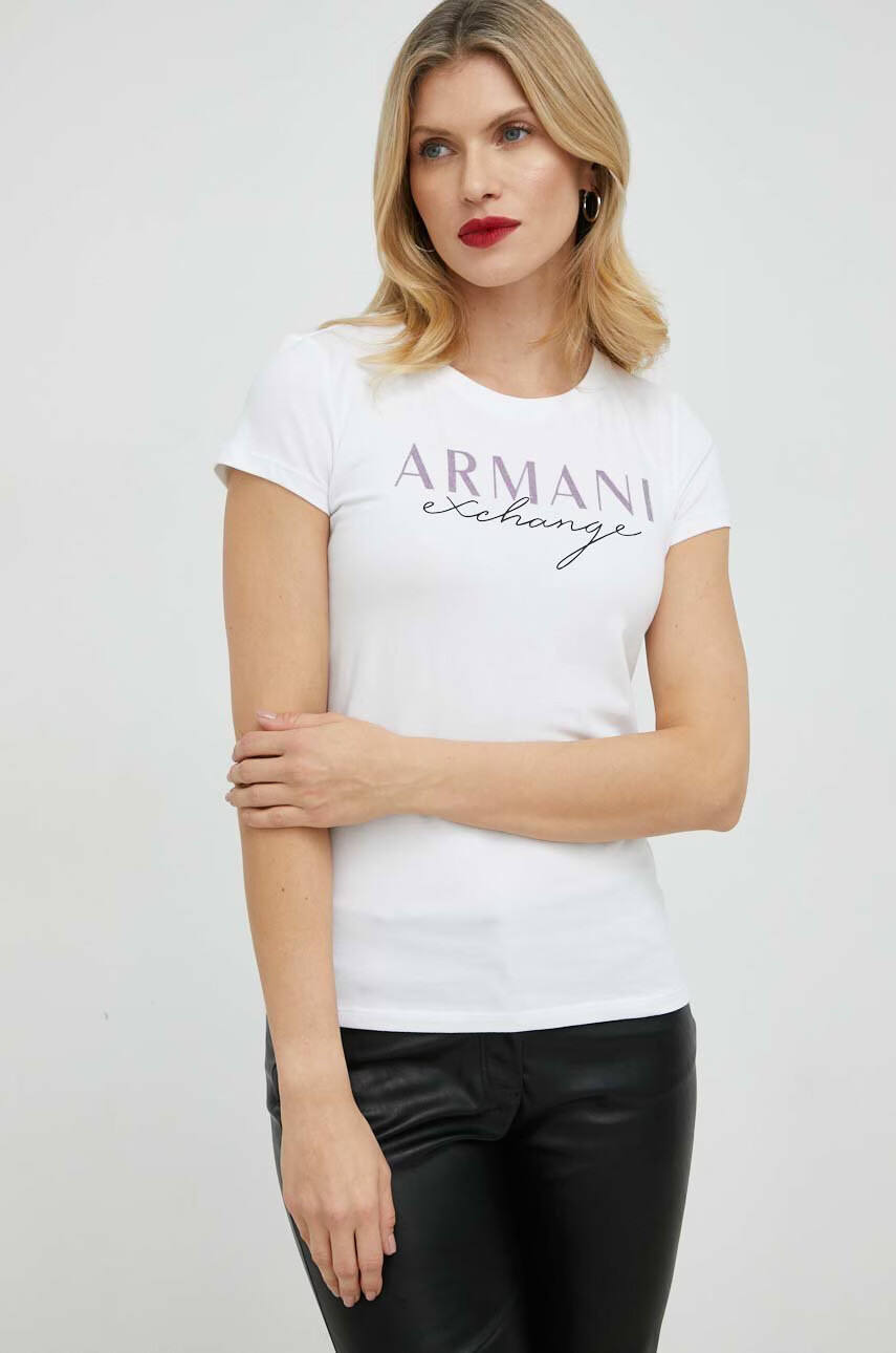 Armani Exchange Тениска в розово - Pepit.bg