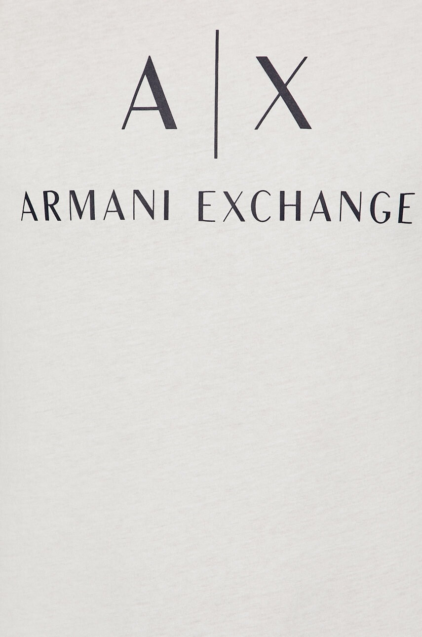 Armani Exchange Тениска в бяло с принт - Pepit.bg