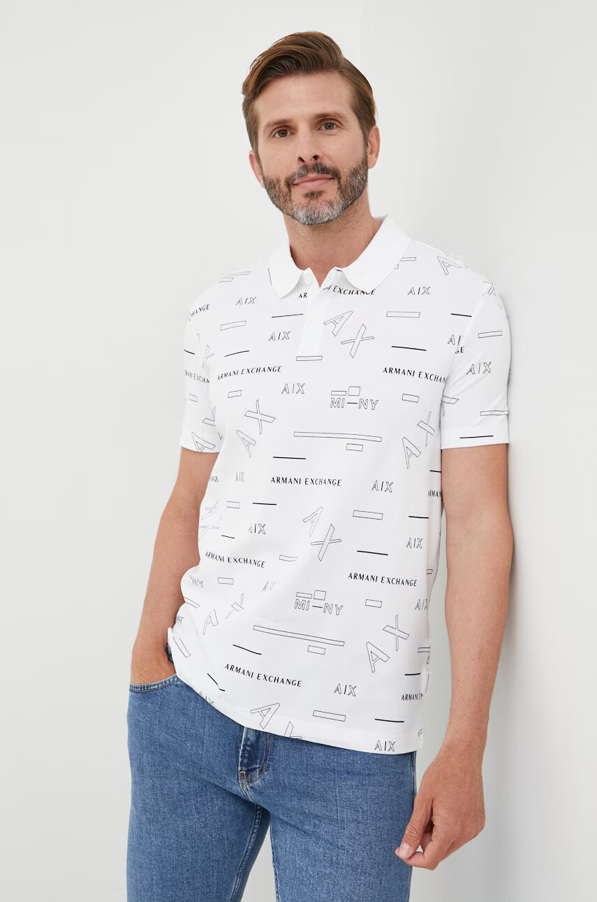 Armani Exchange Тениска с яка - Pepit.bg