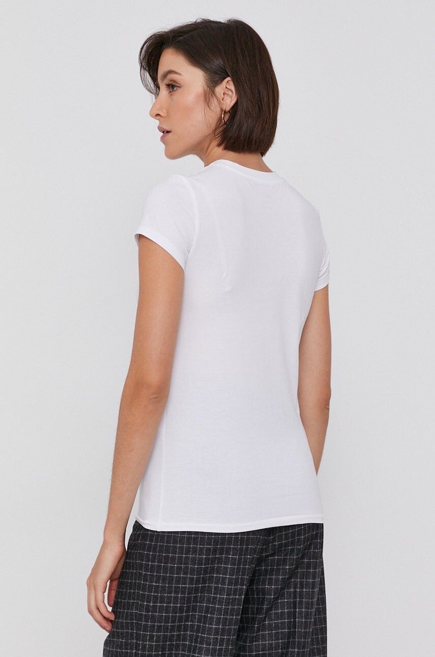Armani Exchange Топ в бяло - Pepit.bg