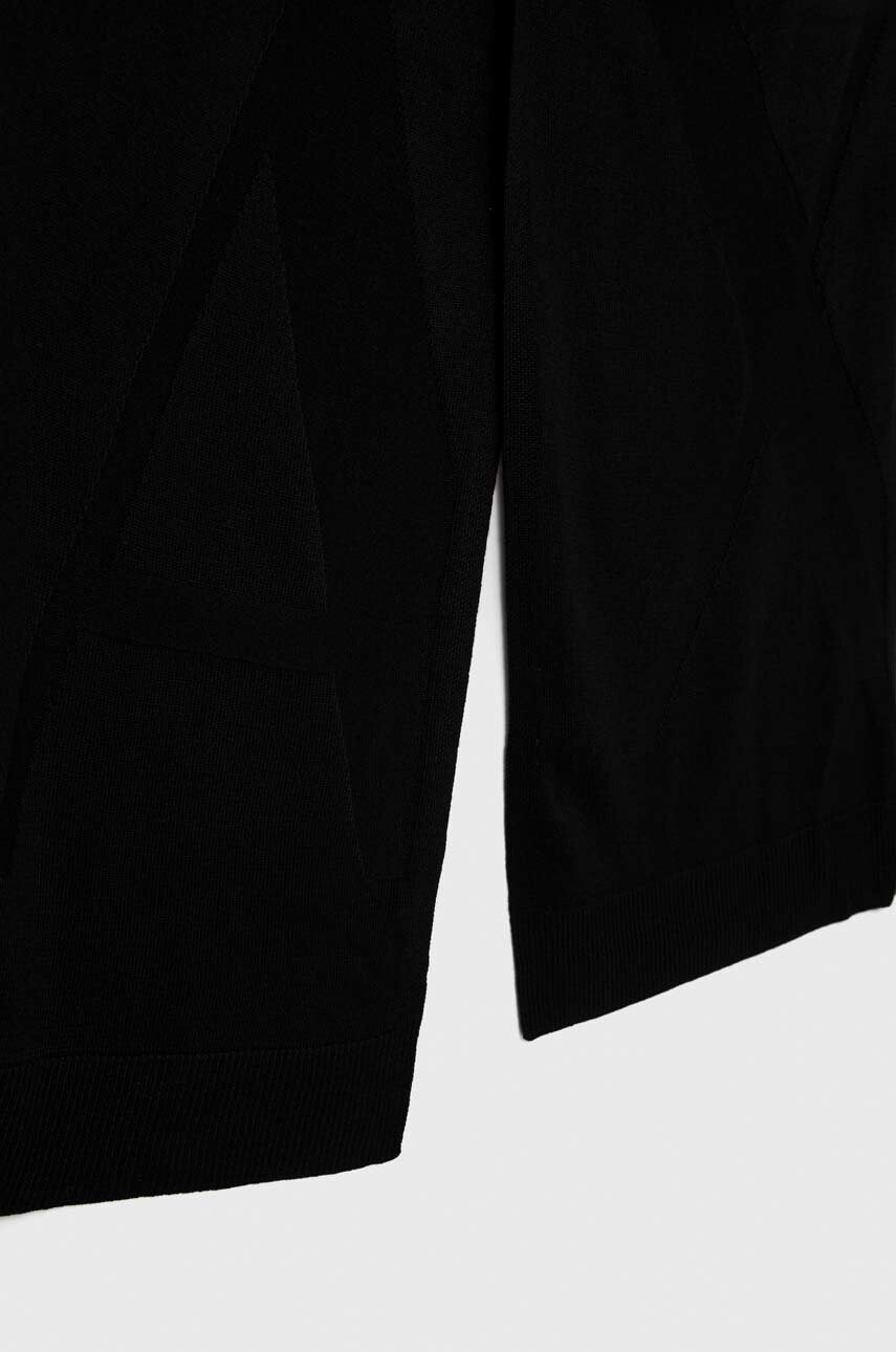 Armani Exchange Вълнен шал в черно с изчистен дизайн - Pepit.bg