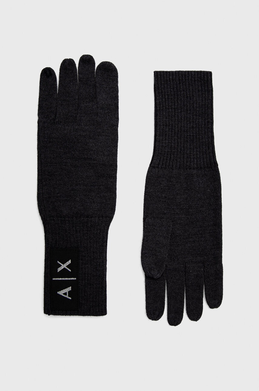 Armani Exchange Вълнени ръкавици - Pepit.bg