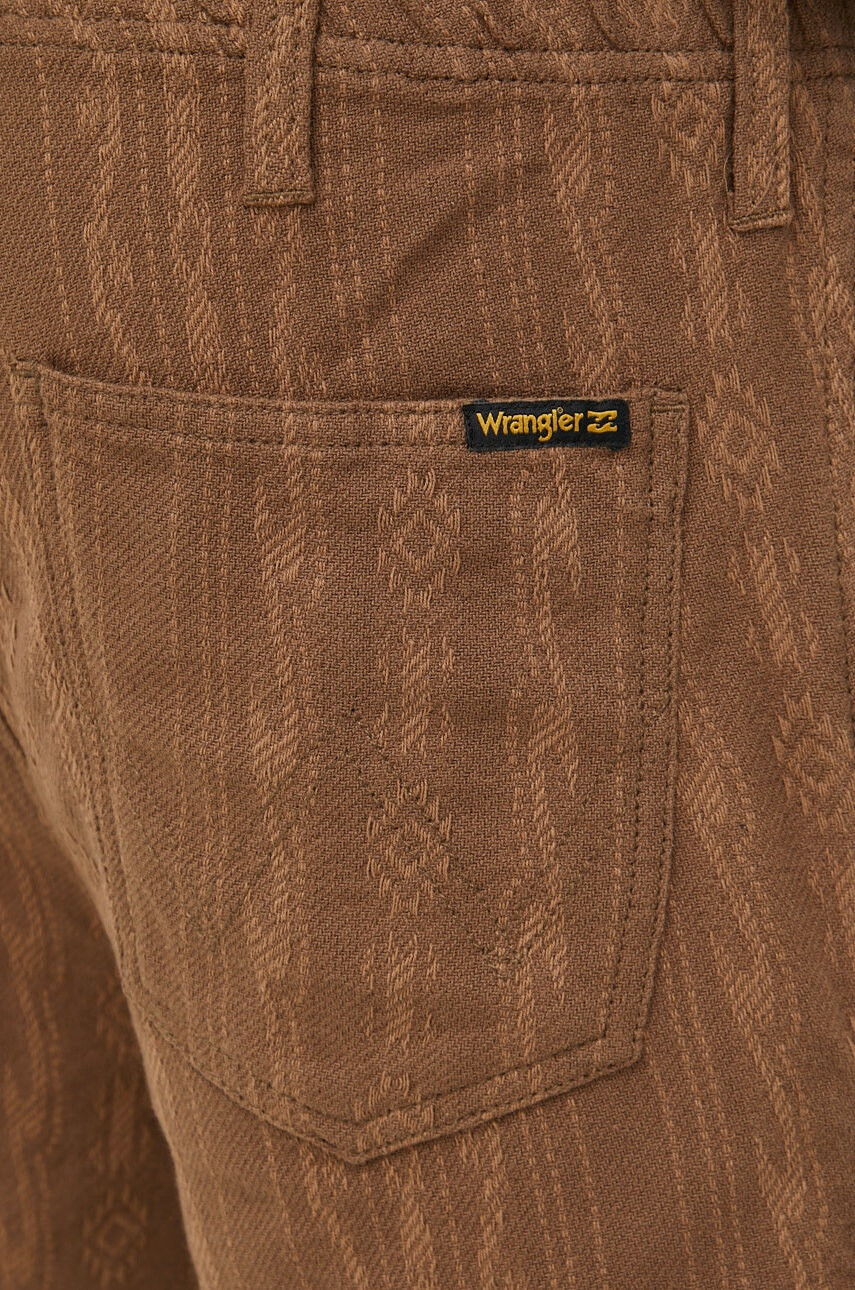 Billabong Памучен къс панталон X Wrangler в кафяво - Pepit.bg