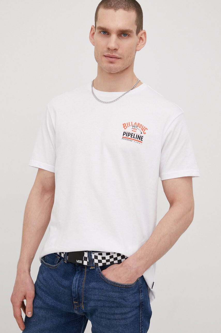 Billabong Памучна тениска в бяло - Pepit.bg