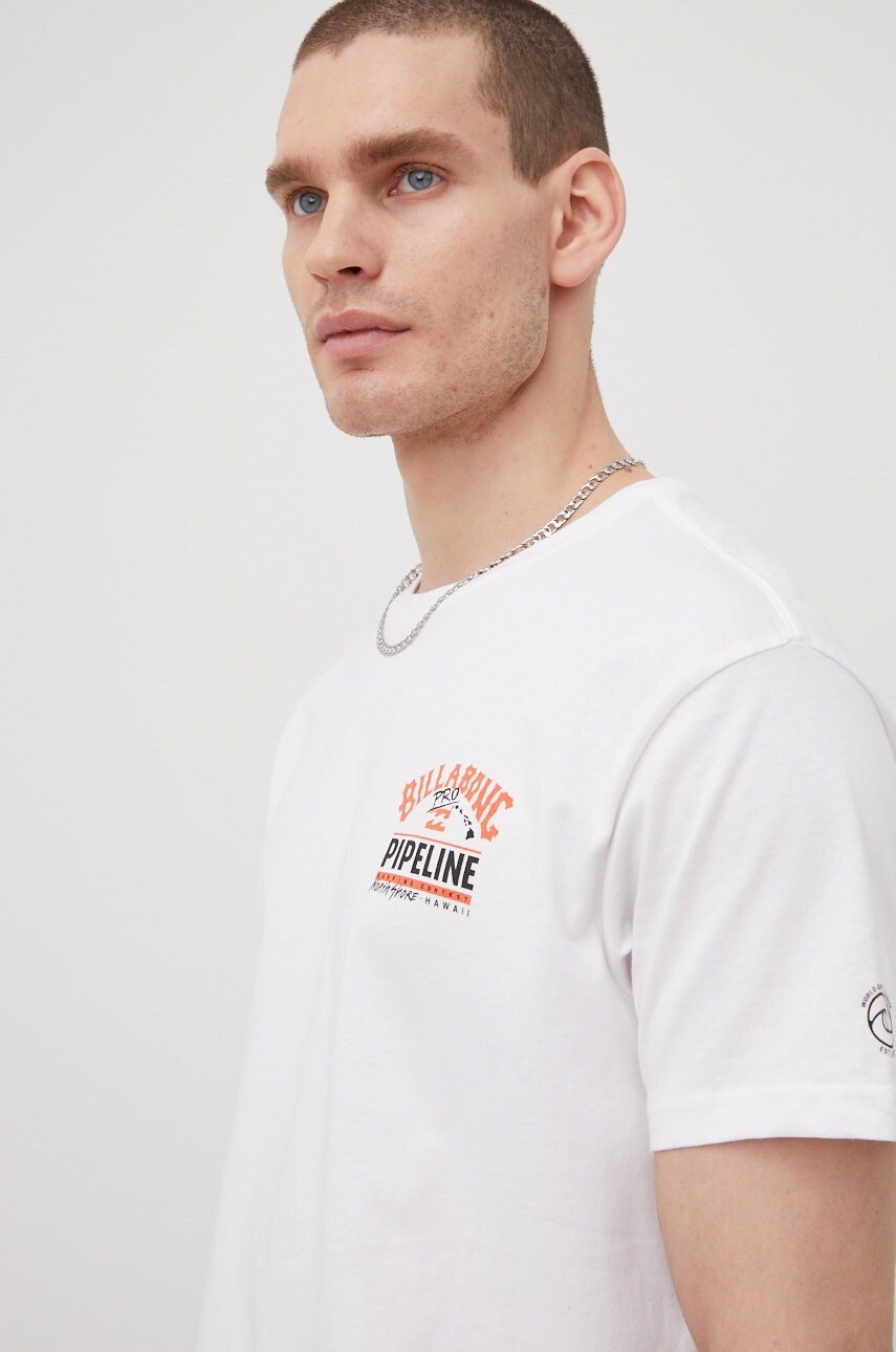 Billabong Памучна тениска в бяло - Pepit.bg